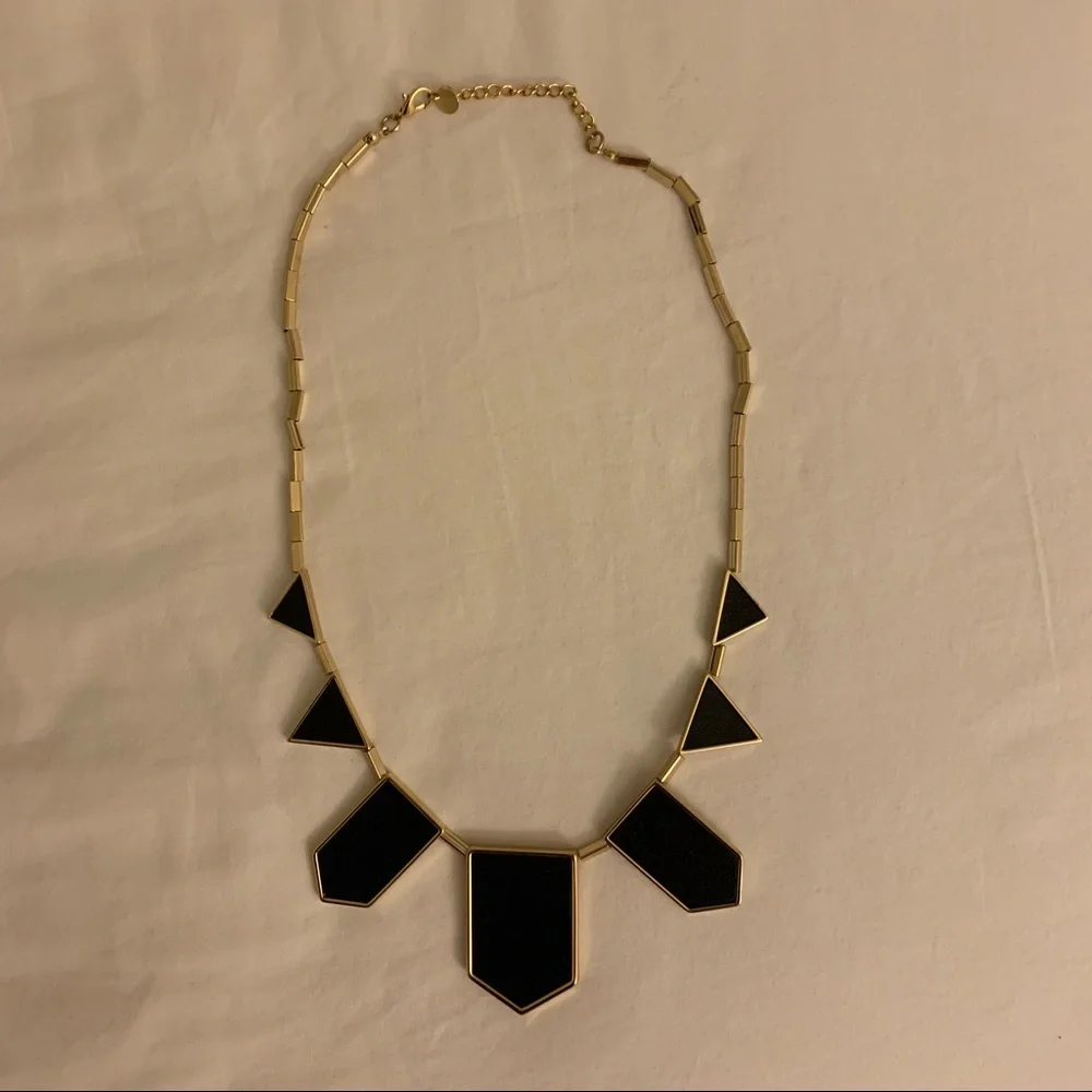 HOUSE OF HARLOW 1960 black & gold collar necklace - Picture 2 of 4